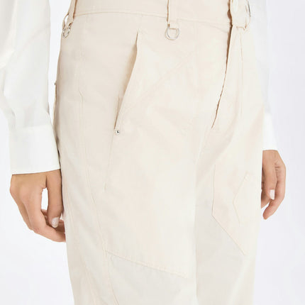 High Pulsate Cotton Trousers beige