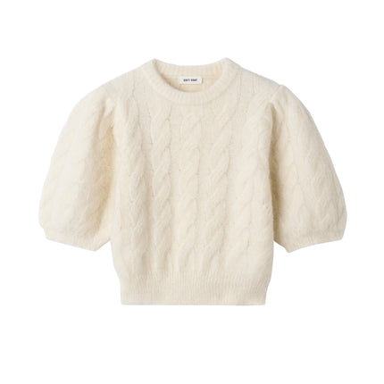 SOFT GOAT alpaca short puff sleeve knit