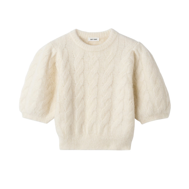 SOFT GOAT alpaca short puff sleeve knit
