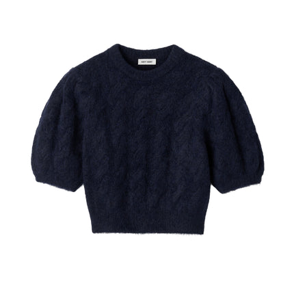 SOFT GOAT alpaca short puff sleeve knit