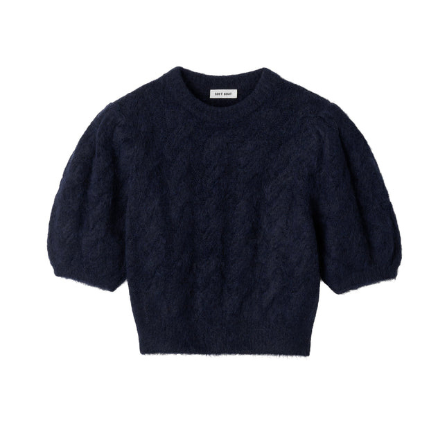 SOFT GOAT alpaca short puff sleeve knit