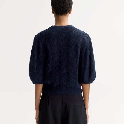 SOFT GOAT alpaca short puff sleeve knit