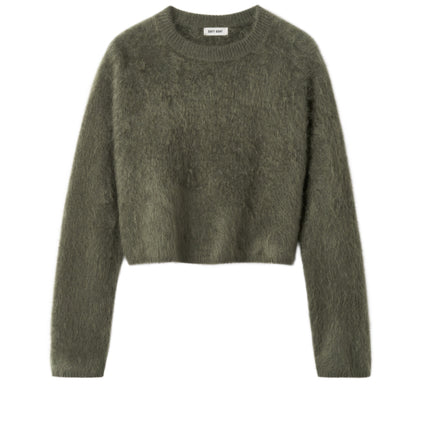 SOFT GOAT brushed cashmere crew neck knit Chalk