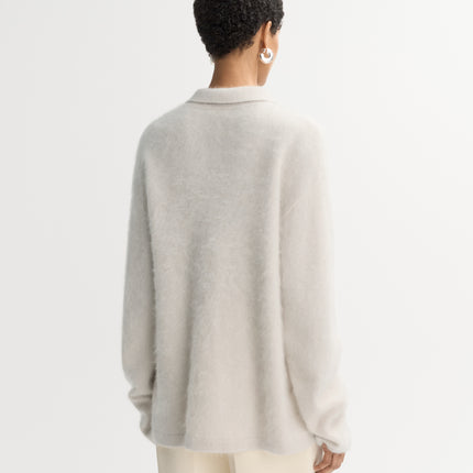 SOFT GOAT brushed cashmere collar knit