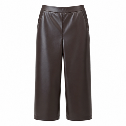 Raffaello Rossi Palina Leather Trouser – Aubergine