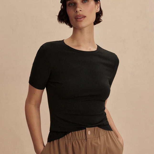 Varley Regina Fitted Tee – Black
