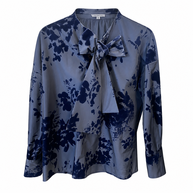 Rosso35 Brocade Top – Navy