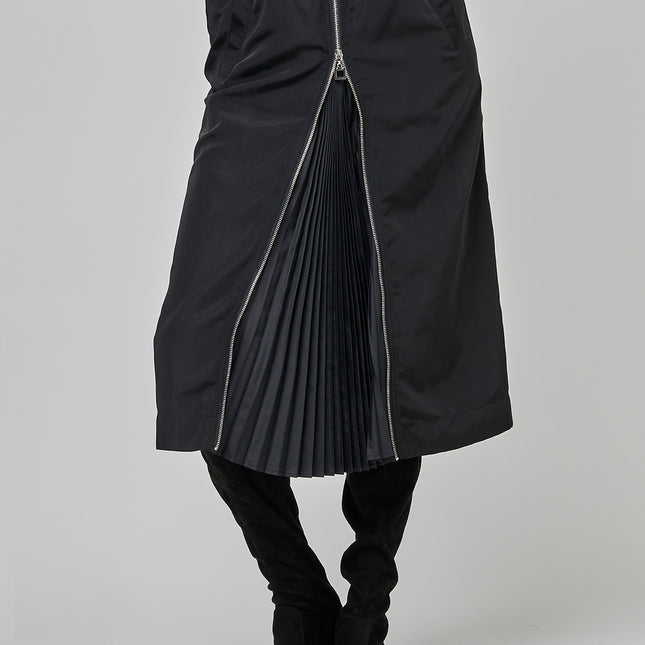 UCHUU CF25 203 skirt inverted pleated front with large zip