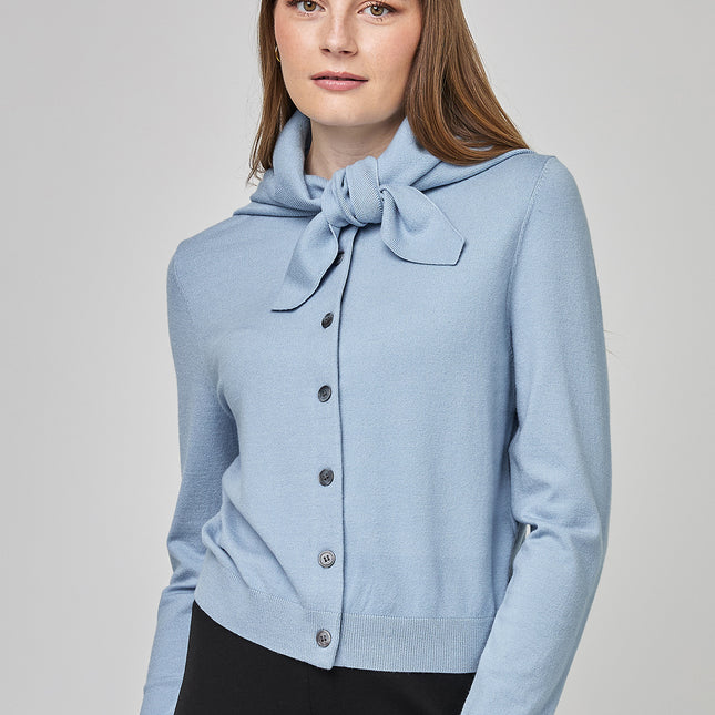 UCHUU CF25 900 tie neck detail cardi