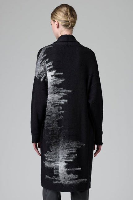 Transit CFDTRB15501 long knit cardi with back detail
