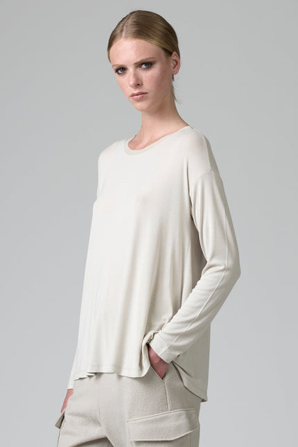 Transit CFDTRBI183 flared fit long sleeve t-shirt
