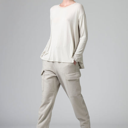 Transit CFDTRBI183 flared fit long sleeve t-shirt