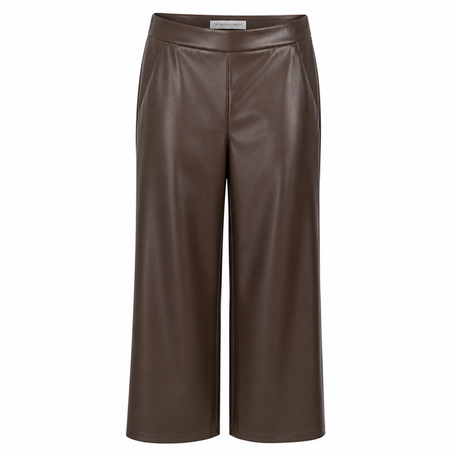 Raffaello Rossi Palina Leather Trouser – Dark Brown
