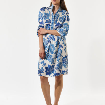 Dea Kudibal Kamilles blue print dress shirt/tunic style