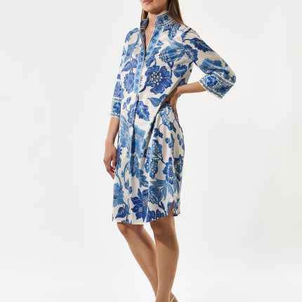 Dea Kudibal Kamilles blue print dress shirt/tunic style
