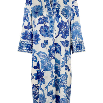 Dea Kudibal Kamilles blue print dress shirt/tunic style