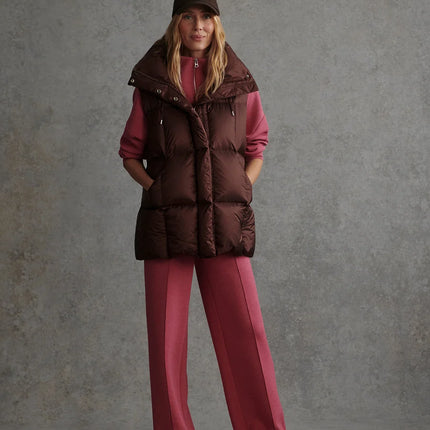 Varley Down Puffer Gilet – Metallic Dark Mahogany