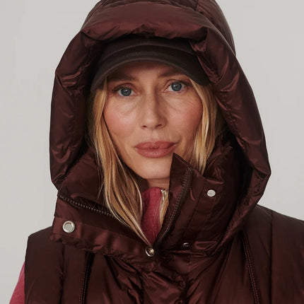 Varley Down Puffer Gilet – Metallic Dark Mahogany