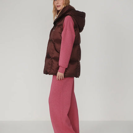 Varley Down Puffer Gilet – Metallic Dark Mahogany