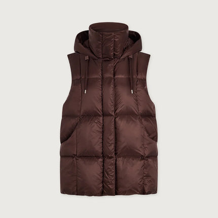 Varley Down Puffer Gilet – Metallic Dark Mahogany