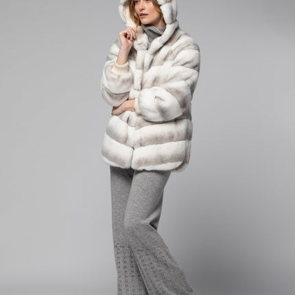 Max et Moi Mimi faux fur hooded jacket