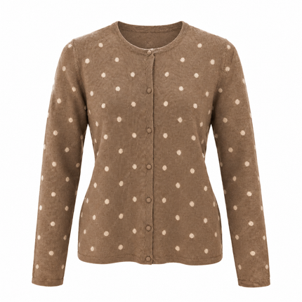 Majestic Polka Cardigan – Havana