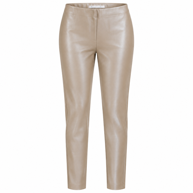 Raffaello Rossi Resa Skinny Faux Leather Leggings - Sand