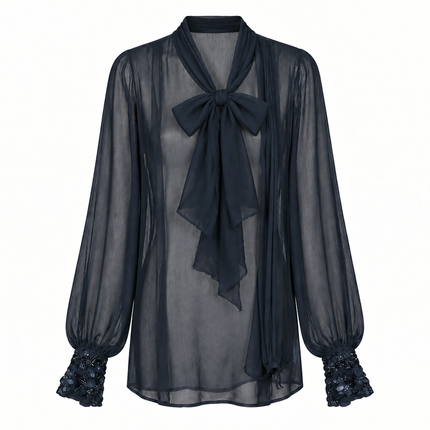 iBlues Arlette Tie Shirt - Black