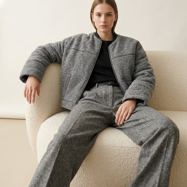 Transit Down Silk Jacket- Grey