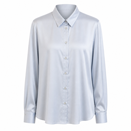 Purotatto Classic Silk Shirt – Light Blue