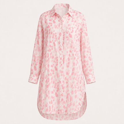 120 Lino W4PJ4 Printed Linen Shirt Dress