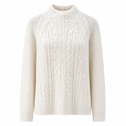 Gran Sasso Mock Jumper – Cream