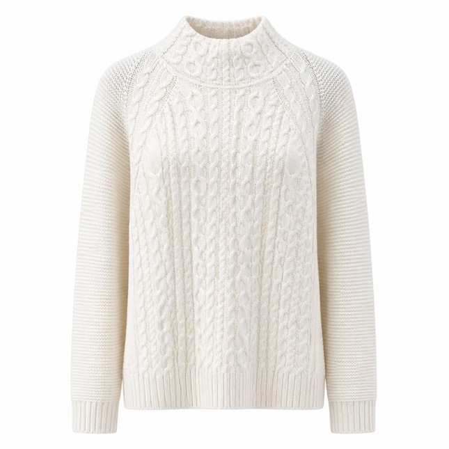 Gran Sasso Mock Jumper – Cream