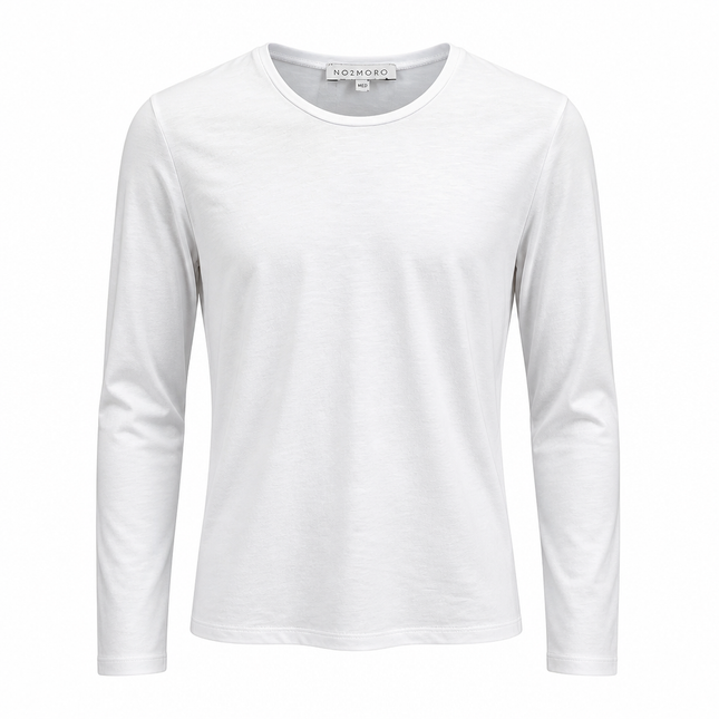 No2Moro - Paris LS Cotton Tee – White