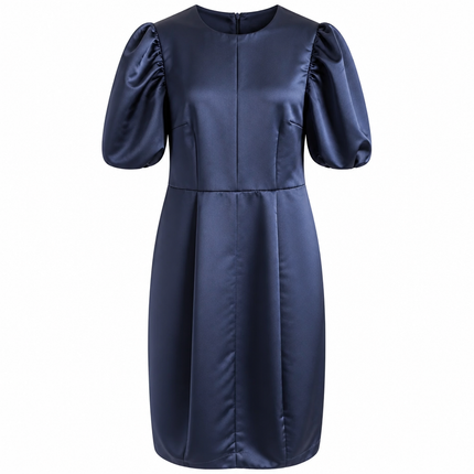 And Tate - Puff Sleeve Dress - Navy