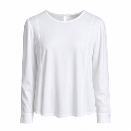 Purotatto Blouse With Silk Sleeves – Latte