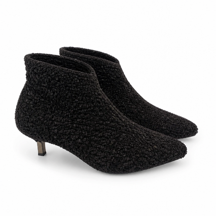 Jeannot Heel Ankle Boot - Black