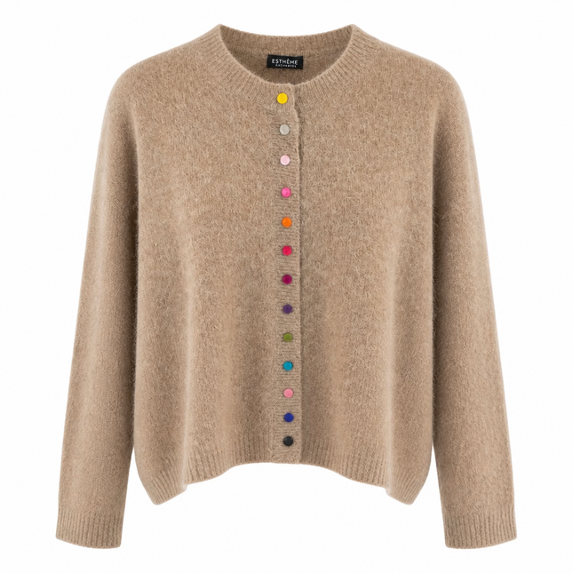 Estheme Buttons Cardigan – Coffee