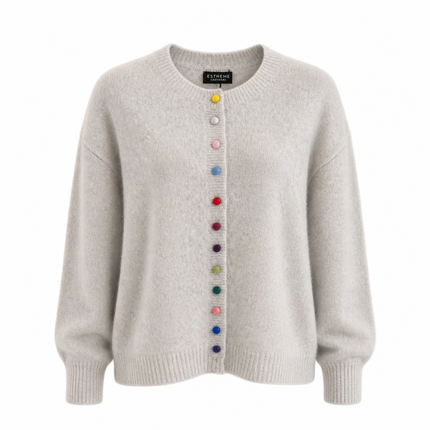 Estheme Buttons Cardigan – Latte