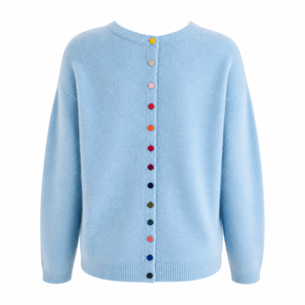 Estheme Button Knit – Maya Blue