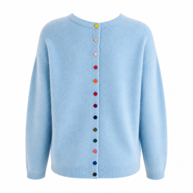 Estheme Button Knit – Maya Blue