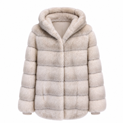 Max et Moi Mimi Faux Fur Jacket - Latte