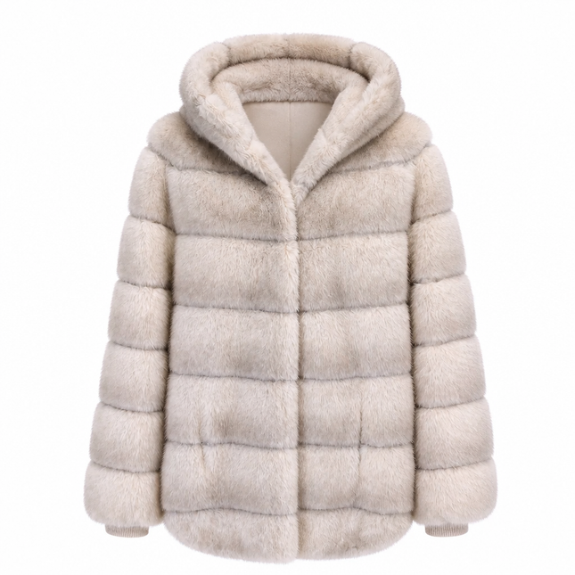 Max et Moi Mimi Faux Fur Jacket - Latte