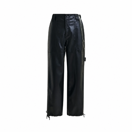 Essentiel Antwerp Faux Leather Trousers - Black