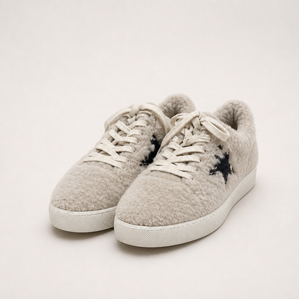 Ash Malibu Shearling Trainer - Grey