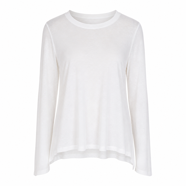 Majestic Round Neck LS – Cream