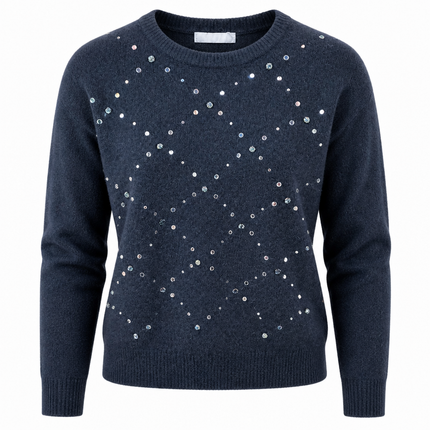 iBlues Crystal Beaded Knit - Black