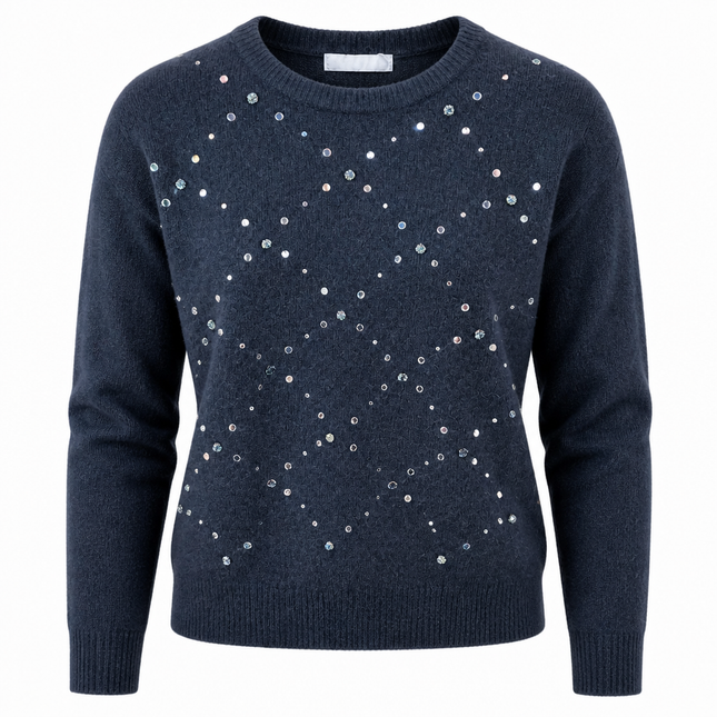 iBlues Crystal Beaded Knit - Black