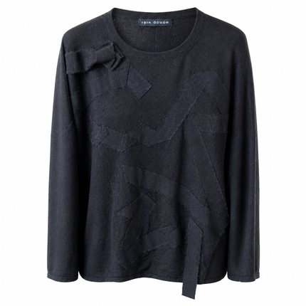 Isik Ozgur Ribbon Knit - Black