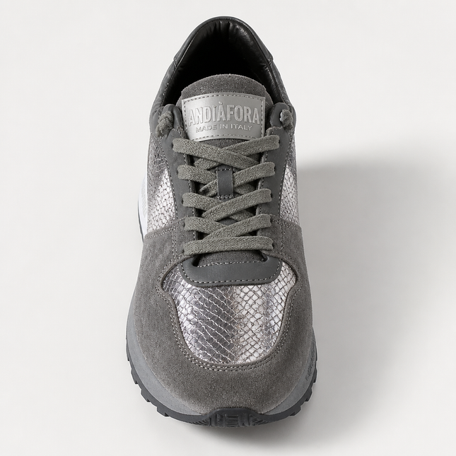 Andia Fora Ruffle Trainer - Grey